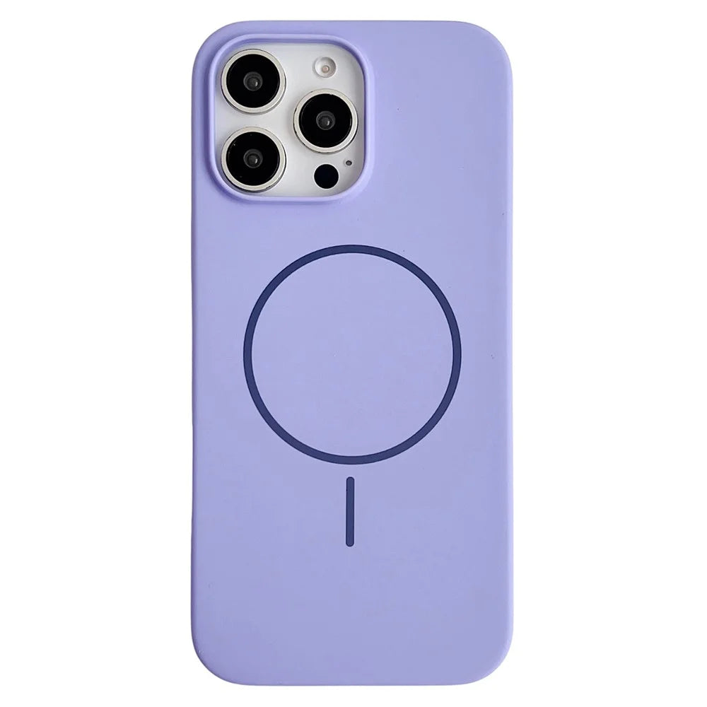 For iPhone 16 Pro Case Compatible with MagSafe Silicone Phone Back Cover - Light Purple - 1