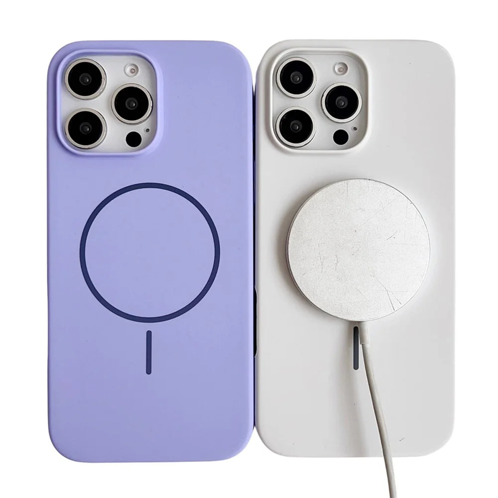 For iPhone 16 Pro Case Compatible with MagSafe Silicone Phone Back Cover - Light Purple - 2