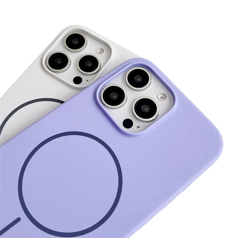 For iPhone 16 Pro Case Compatible with MagSafe Silicone Phone Back Cover - Light Purple - 4