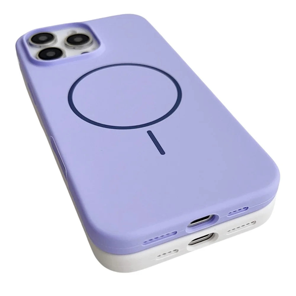 For iPhone 16 Pro Max Case Compatible with MagSafe Silicone Phone Back Cover - Light Pink - 3