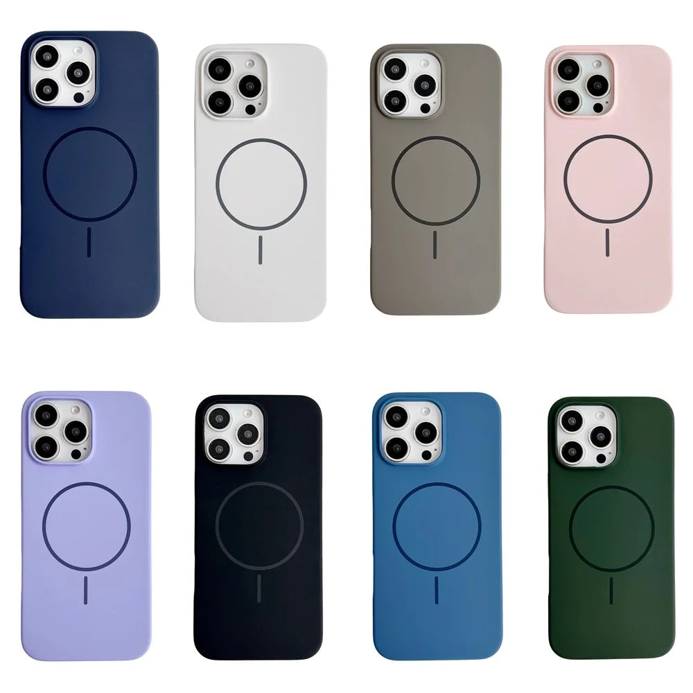 For iPhone 16 Pro Max Case Compatible with MagSafe Silicone Phone Back Cover - Light Pink - 6
