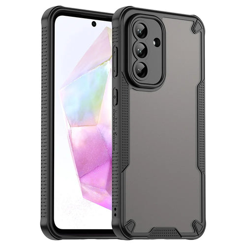 For Samsung Galaxy A56 5G Case Hybrid Frosted Phone Back Cover - Black - 1