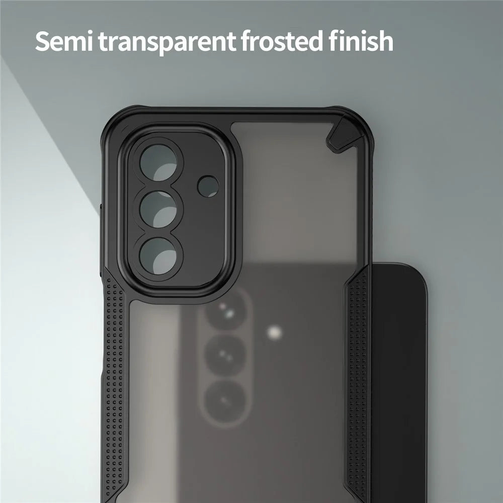 For Samsung Galaxy A26 5G Case Hybrid Frosted Phone Back Cover - Black - 4