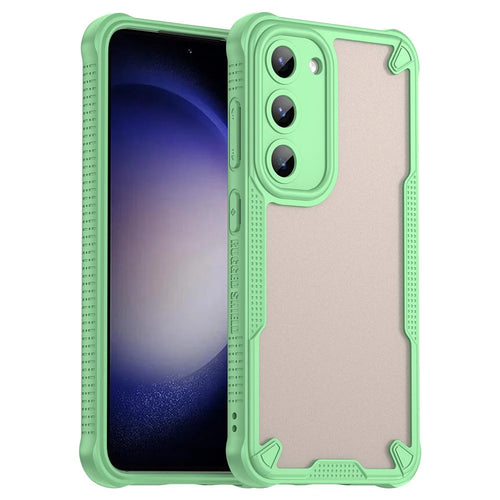 For Samsung Galaxy S23 Case Hybrid Frosted Phone Back Cover - Green - 1