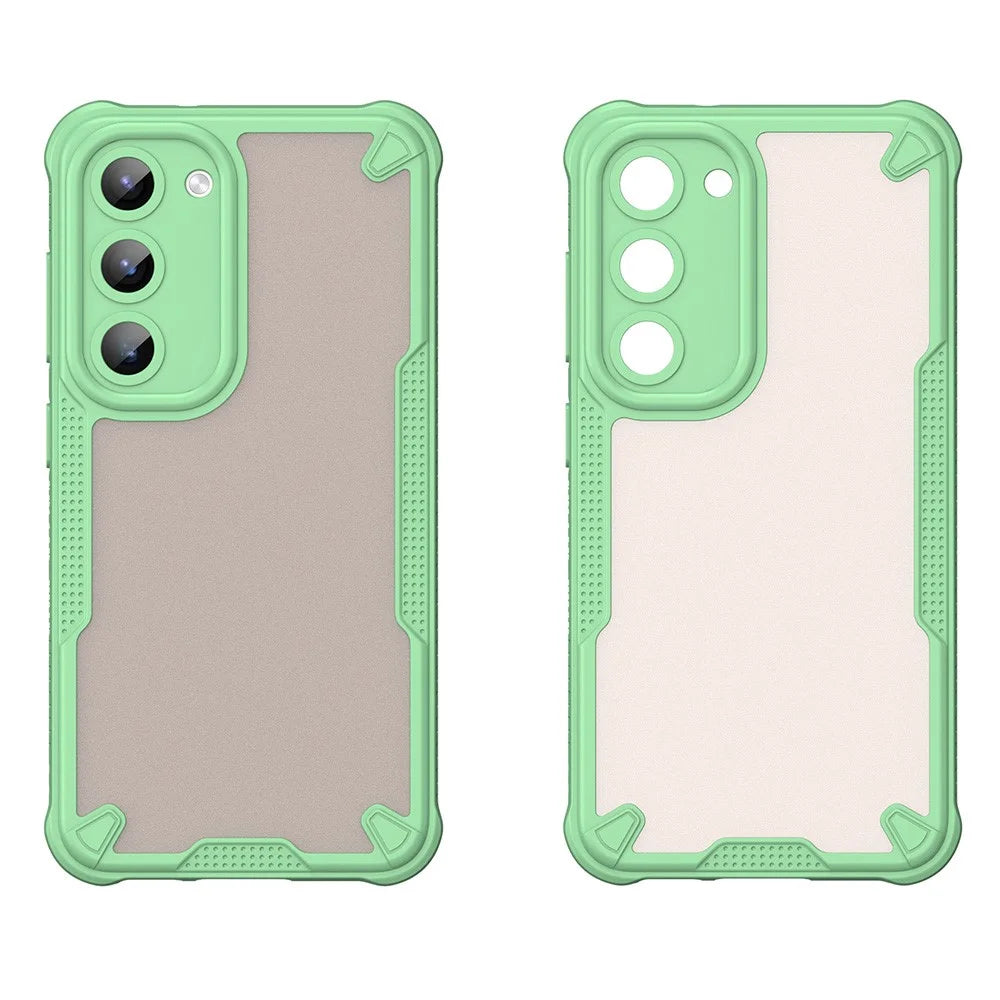 For Samsung Galaxy S23 Case Hybrid Frosted Phone Back Cover - Green - 2