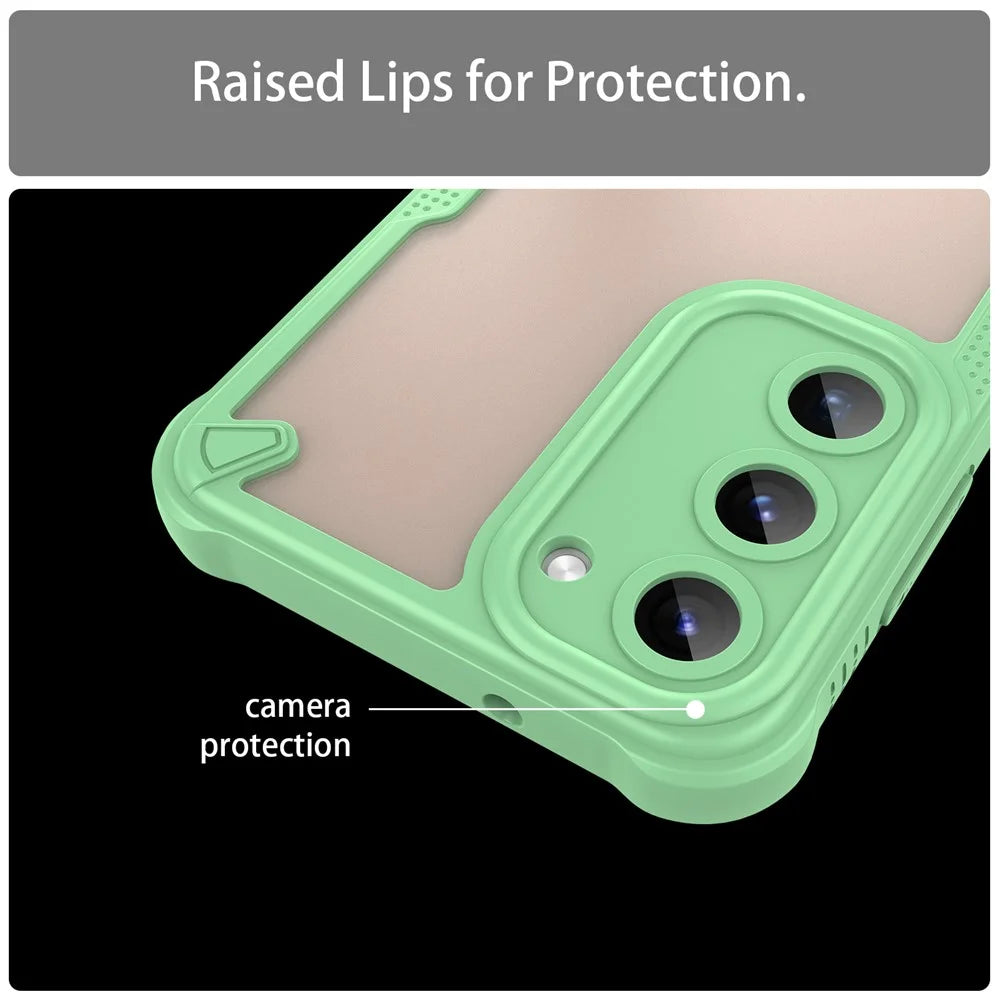 For Samsung Galaxy S23 Case Hybrid Frosted Phone Back Cover - Green - 6