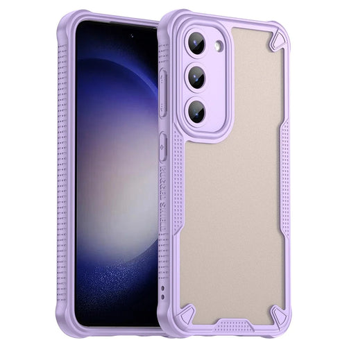 For Samsung Galaxy S23+ Case Hybrid Frosted Phone Back Cover - Purple - 1