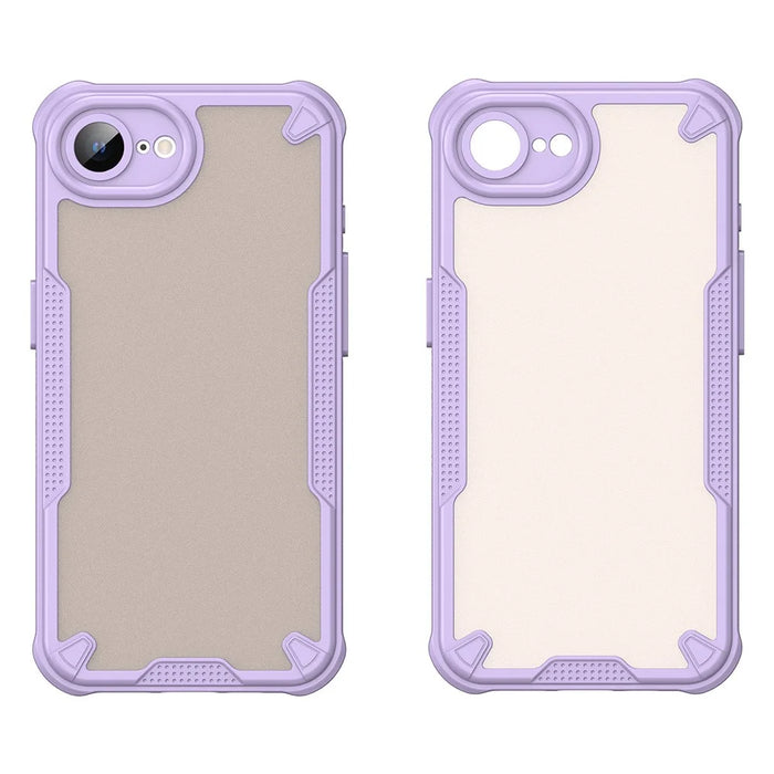 For iPhone 17e / 16e Case Hybrid Frosted Phone Back Cover - Purple - 2