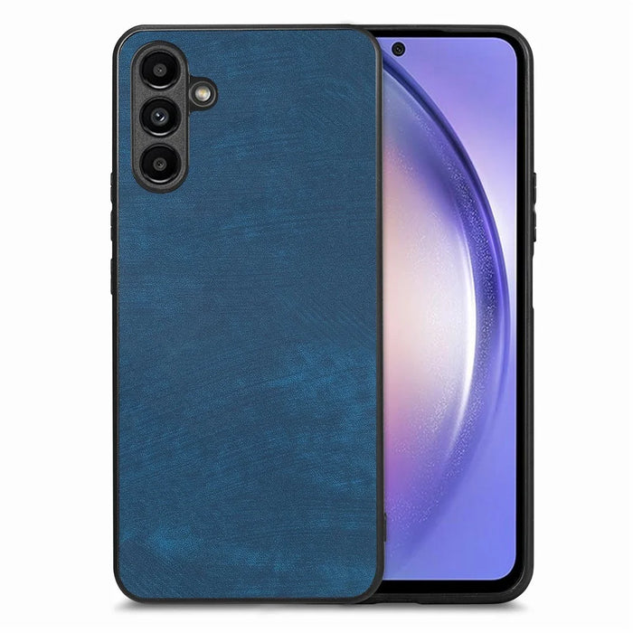 For Samsung Galaxy A36 5G Case Shockproof Slim Retro Leather Phone Back Cover - Blue - 1