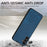 For Samsung Galaxy A36 5G Case Shockproof Slim Retro Leather Phone Back Cover - Blue - 4