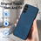 For Samsung Galaxy A36 5G Case Shockproof Slim Retro Leather Phone Back Cover - Blue - 6