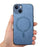 For iPhone 15 Plus Leather Back Case Compatible with MagSafe Skin-touch Phone Cover - Blue - 2