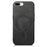 For iPhone 8 Plus 5.5 inch Leather Back Case Compatible with MagSafe Skin-touch Phone Cover - Black - 4