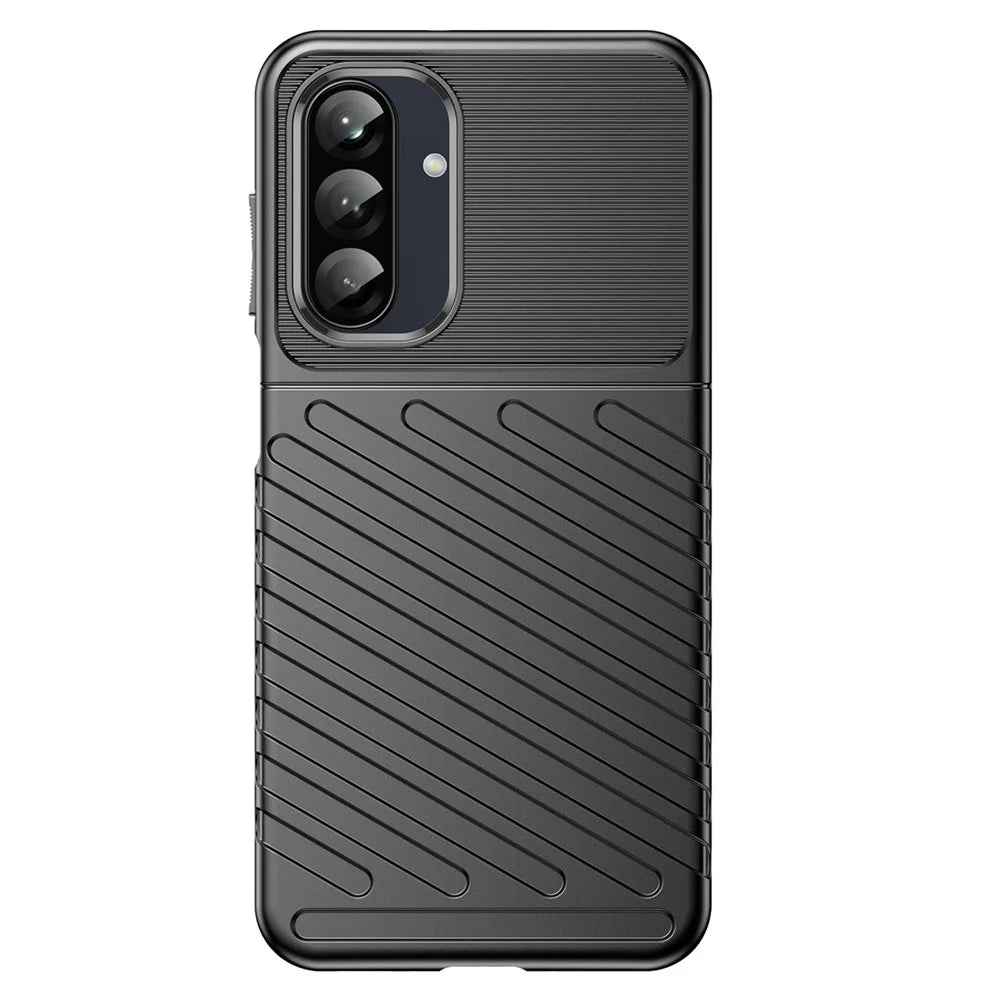 For Samsung Galaxy A26 5G Case Twill Texture TPU Shockproof Protective Phone Cover - Black - 2
