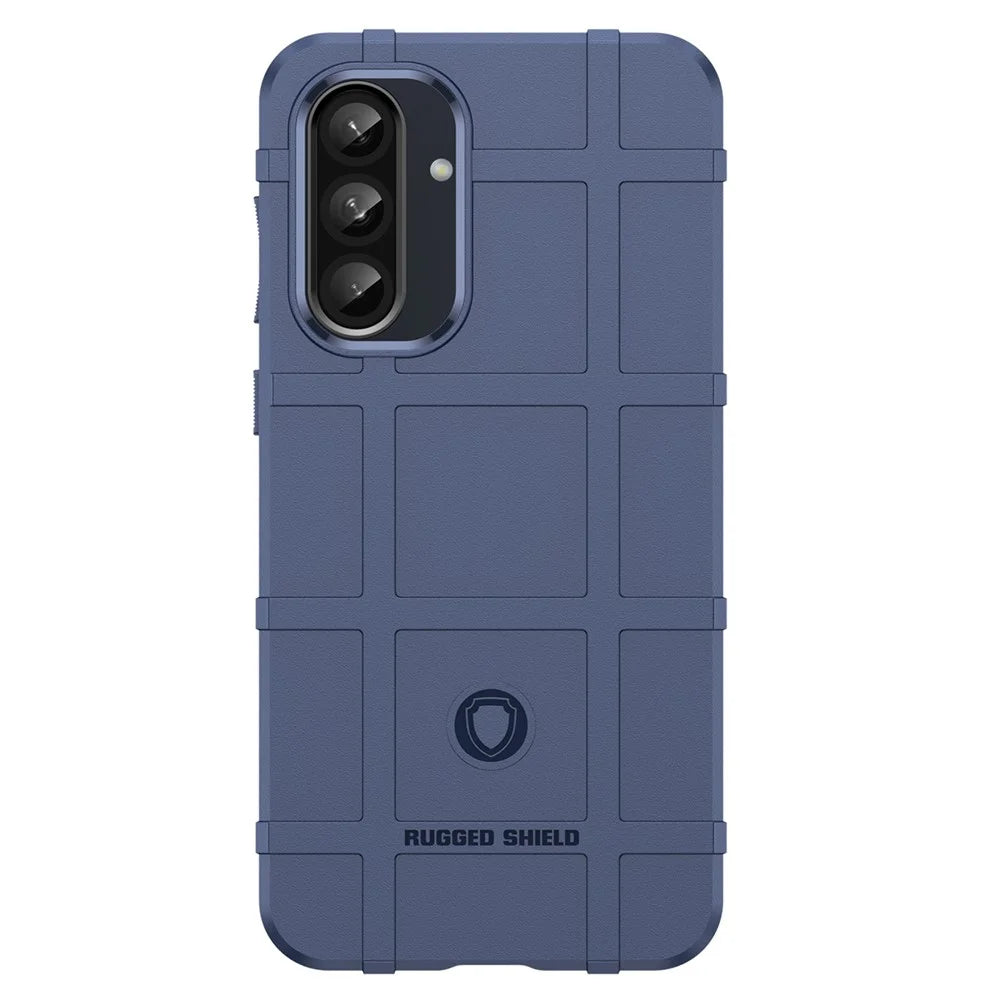 For Samsung Galaxy A56 5G / A36 5G Case Grid Design Soft TPU Scratch-Proof Phone Cover - Blue - 2