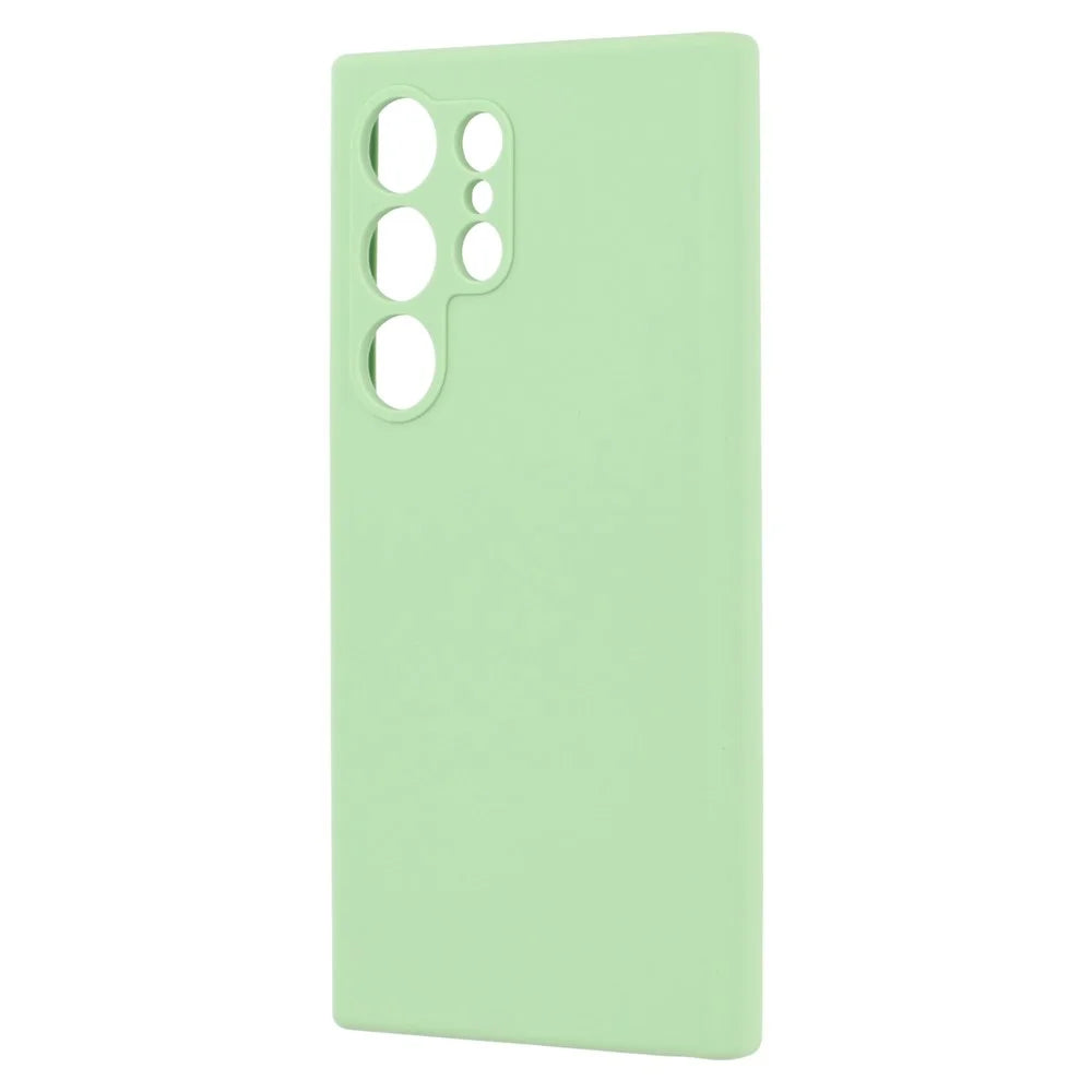 For Samsung Galaxy S23 Ultra Cell Phone Case Liquid Silicone Dropproof Cover - Green - 3