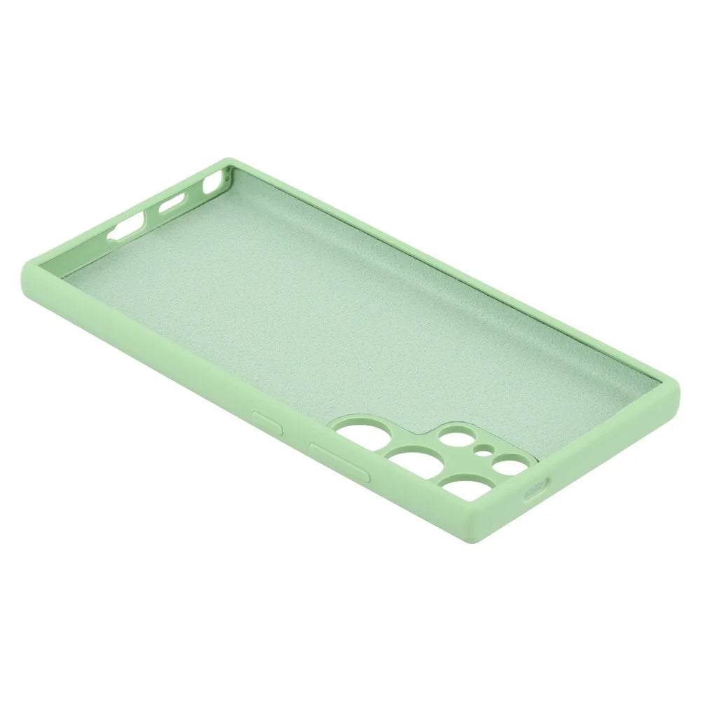 For Samsung Galaxy S23 Ultra Cell Phone Case Liquid Silicone Dropproof Cover - Green - 7