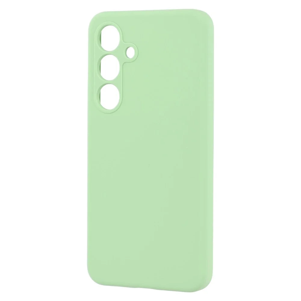 For Samsung Galaxy S24+ Cell Phone Case Liquid Silicone Dropproof Cover - Green - 3