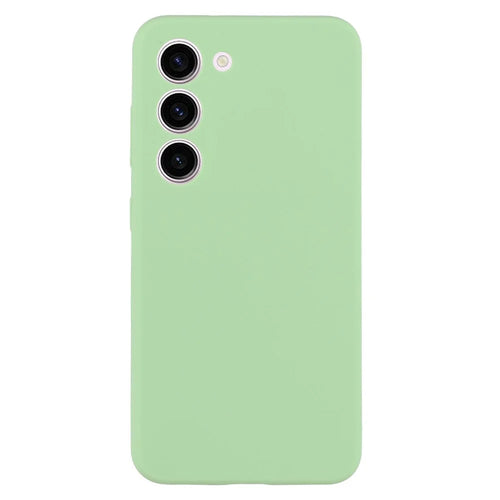 For Samsung Galaxy S23+ Cell Phone Case Liquid Silicone Dropproof Cover - Green - 1