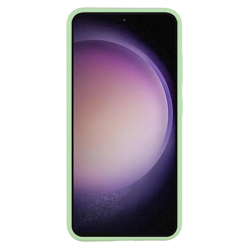 For Samsung Galaxy S23+ Cell Phone Case Liquid Silicone Dropproof Cover - Green - 2