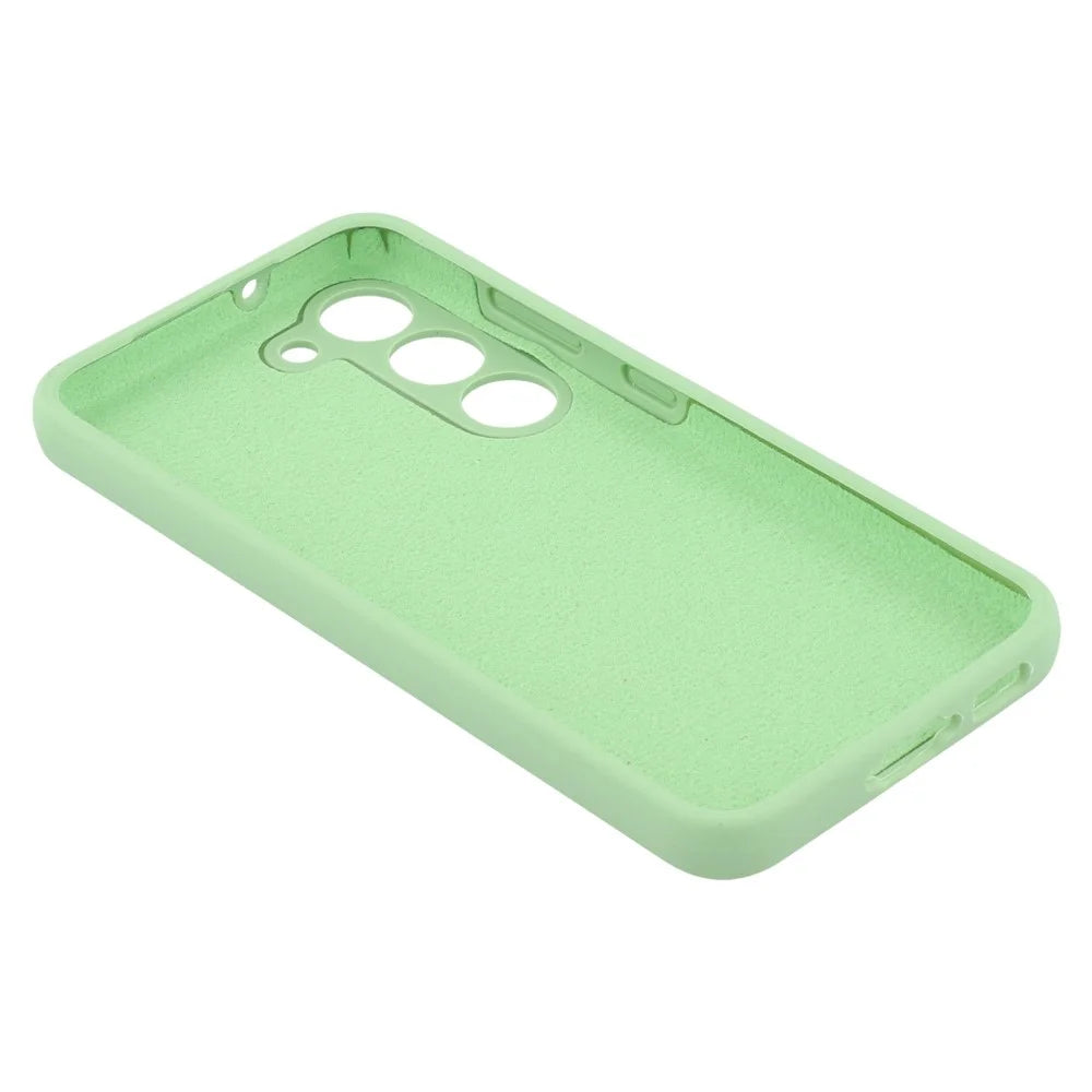 For Samsung Galaxy S23+ Cell Phone Case Liquid Silicone Dropproof Cover - Green - 5