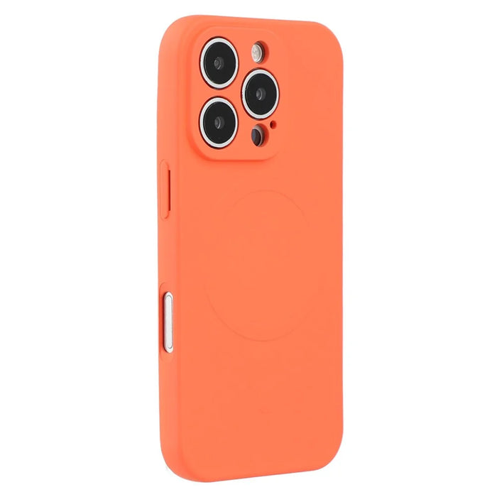 For iPhone 16 Pro Case Compatible with MagSafe Shockproof TPU Phone Cover - Orange - 1