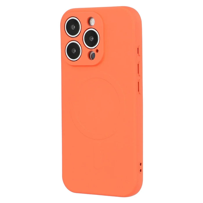 For iPhone 16 Pro Case Compatible with MagSafe Shockproof TPU Phone Cover - Orange - 4