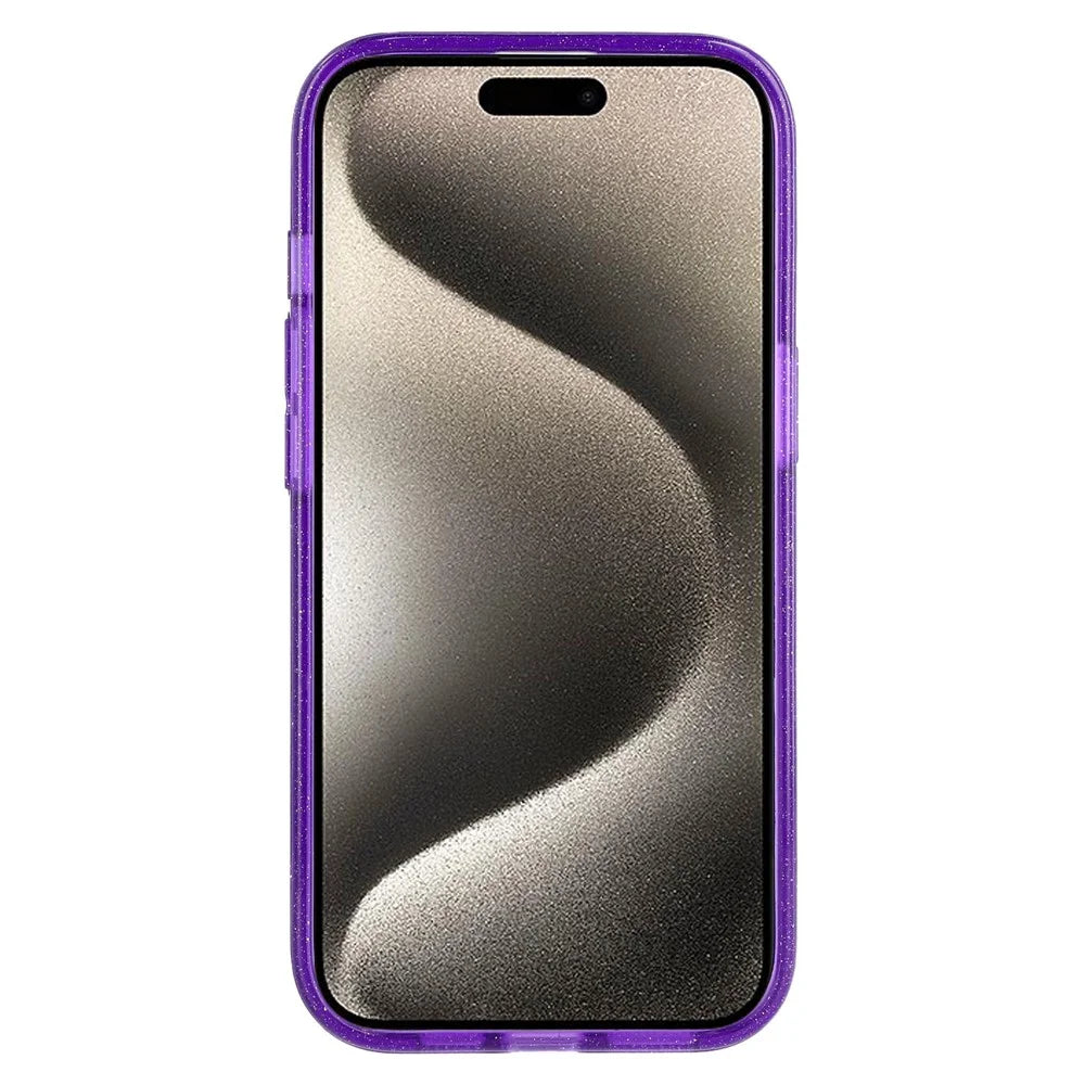 For iPhone 15 Case Compatible with MagSafe 2.0mm PC + TPU Glitter Phone Cover - Purple - 2