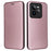 For Realme GT 7 Pro 5G Case Carbon Fiber Texture Drop-Proof PU Leather Phone Cover - Rose Gold - 1