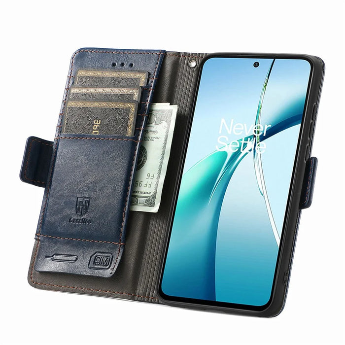 CASENEO For Realme C75 4G Phone Cases  PU Leather Cover Stand with RFID Blocking Wallet - Dark Blue - 3