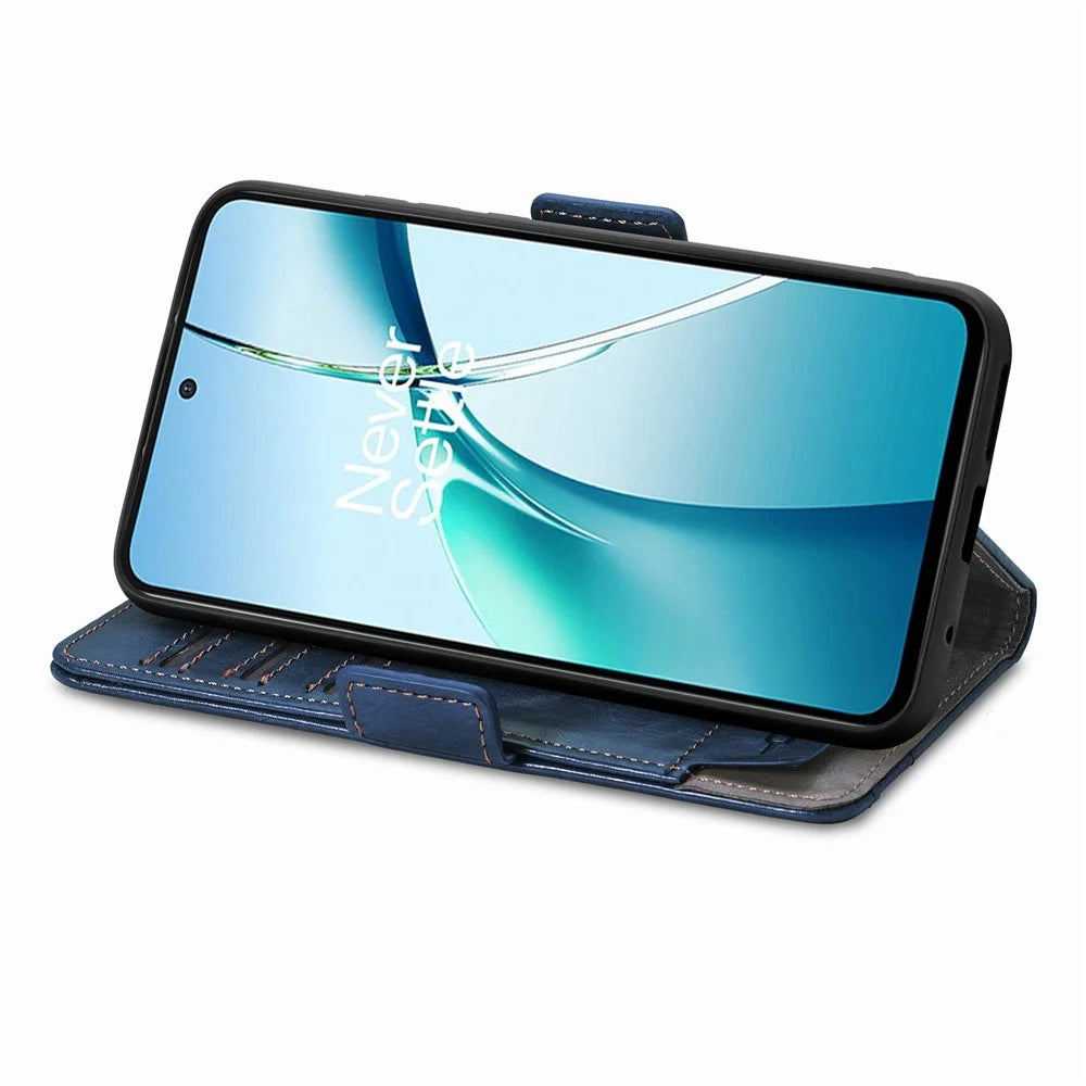 CASENEO For Realme C75 4G Phone Cases  PU Leather Cover Stand with RFID Blocking Wallet - Dark Blue - 4