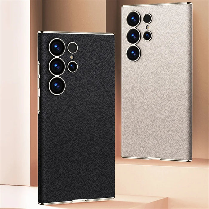 GKK For Samsung Galaxy S25 Ultra Case Electroplated PU + PC Phone Back Cover - Black - 7