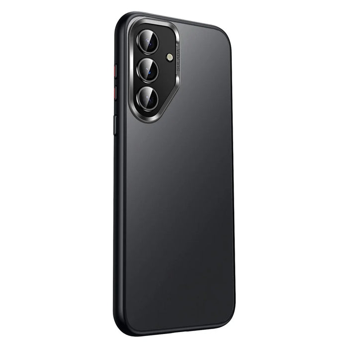 SULADA For Samsung Galaxy S25 Case PC+TPU Shockproof Matte Phone Protector Cover - Black - 2