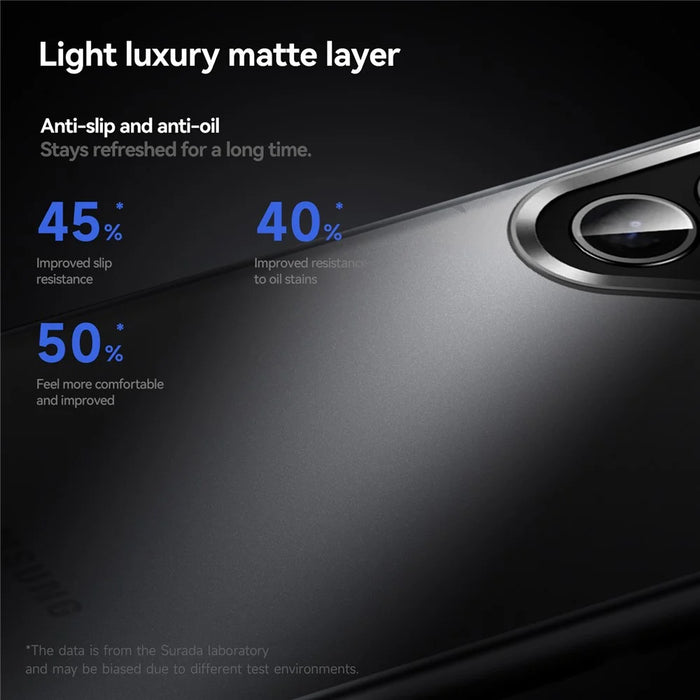 SULADA For Samsung Galaxy S25 Case PC+TPU Shockproof Matte Phone Protector Cover - Black - 7