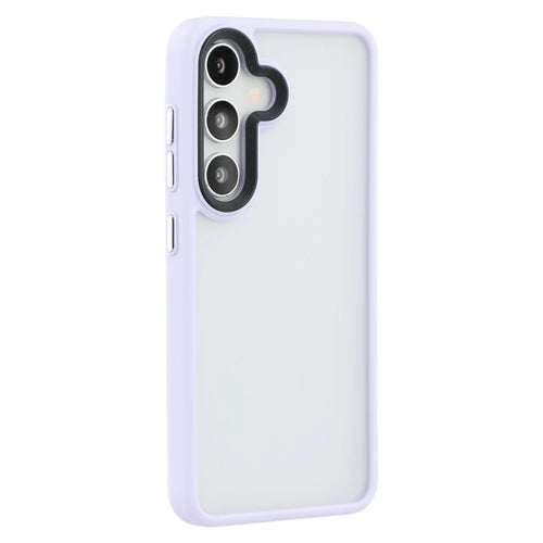 For Samsung Galaxy S25 Case Skin Touch Matte Anti-Scratch PC + TPU Phone Back Cover - Light Purple - 1