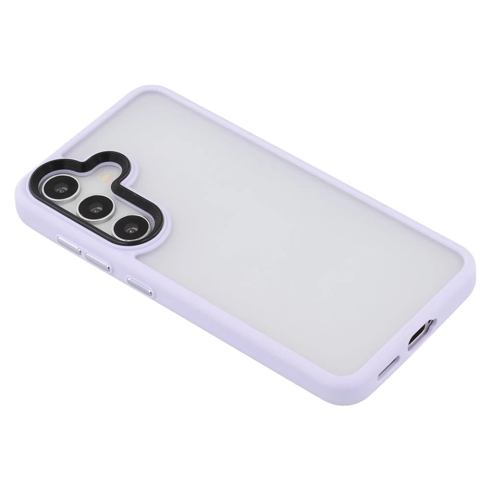 For Samsung Galaxy S25 Case Skin Touch Matte Anti-Scratch PC + TPU Phone Back Cover - Light Purple - 5