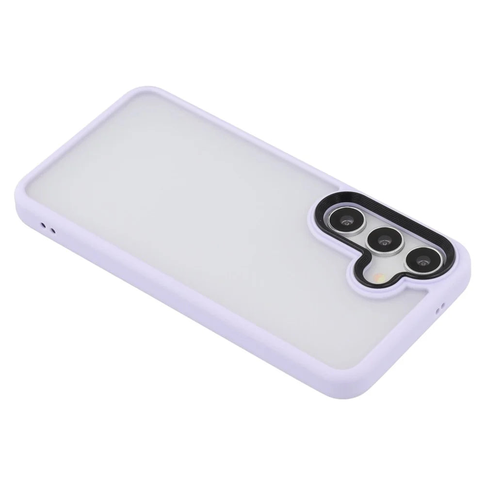 For Samsung Galaxy S25 Case Skin Touch Matte Anti-Scratch PC + TPU Phone Back Cover - Light Purple - 6