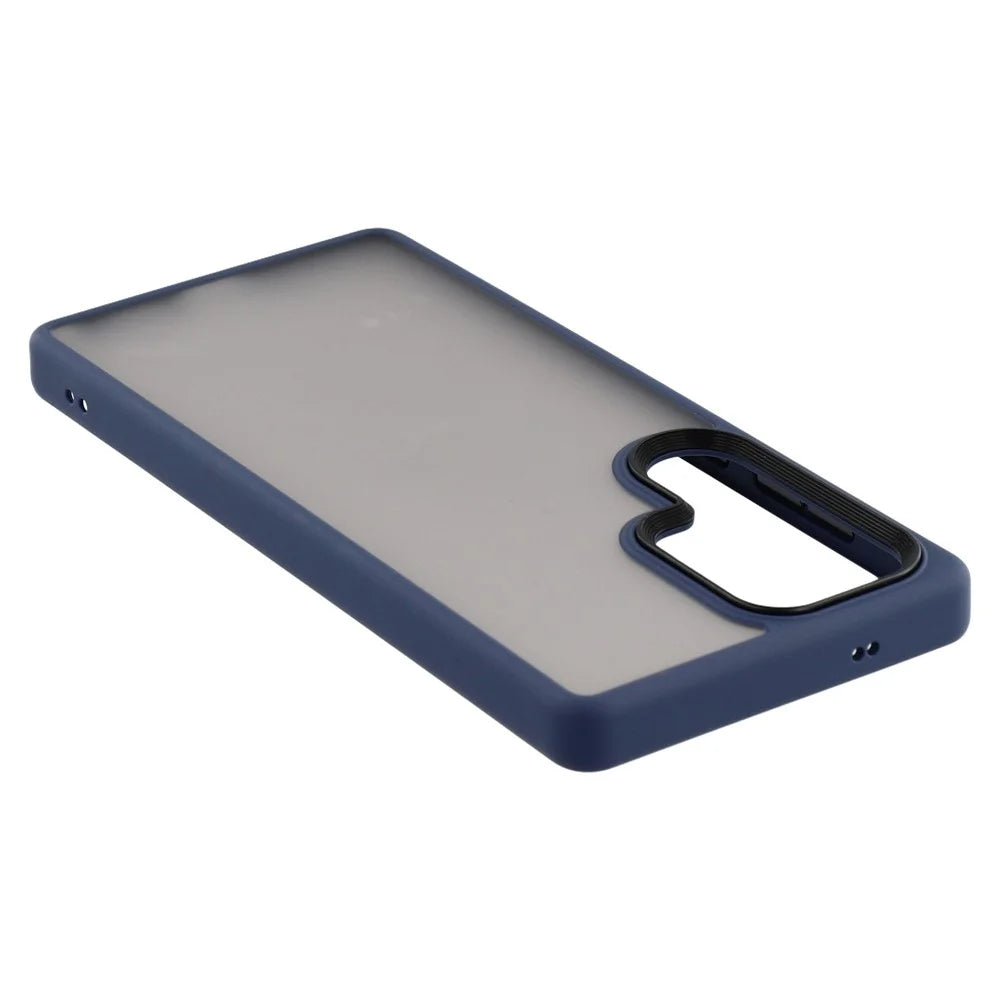For Samsung Galaxy S25 Ultra Case Skin Touch Matte Anti-Scratch PC + TPU Phone Back Cover - Sapphire - 3
