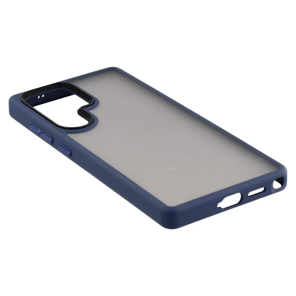 For Samsung Galaxy S25 Ultra Case Skin Touch Matte Anti-Scratch PC + TPU Phone Back Cover - Sapphire - 4