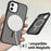 For iPhone 12 Pro / 12 Case Compatible with MagSafe TPU Frame Acrylic Back Phone Cover Skin Touch - Black - 3