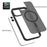 For iPhone 12 Pro / 12 Case Compatible with MagSafe TPU Frame Acrylic Back Phone Cover Skin Touch - Black - 4
