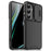 For Samsung Galaxy S25 Case PC + TPU Shell with Slide Camera Phone Cover - Black - 1