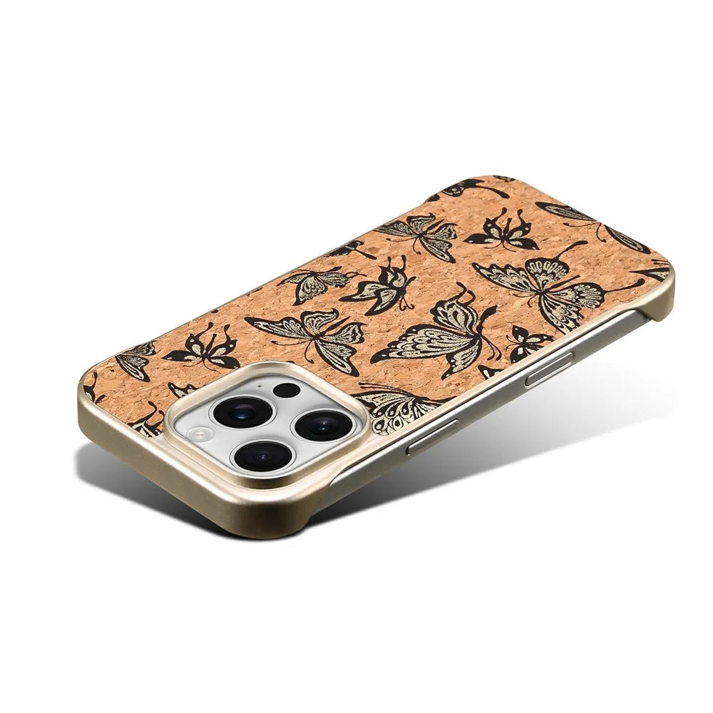 A18 For iPhone 16 Pro Max Invisible Magnetic Case Compatible with MagSafe PC Baked Paint Phone Back Cover - Golden Butterfly - 4