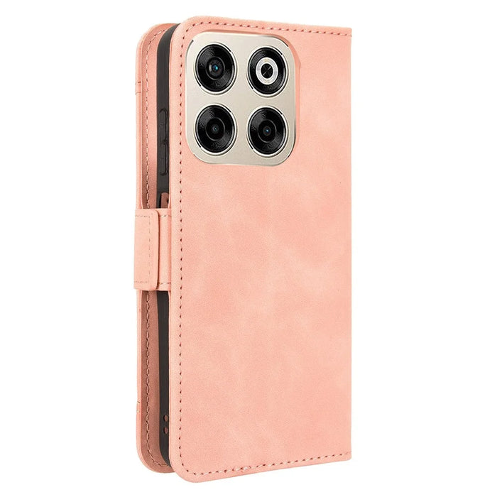 For ZTE Blade V70  /  nubia V70 Leather Case Phone Wallet Cover with Multiple Card Slots - Pink - 7