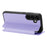 For Samsung Galaxy A34 5G Case Magnetic Closure Card Slot Leather Flip Phone Cover - Purple - 3