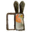 For Google Pixel 9 Pro Fold 5G Case Bunny Ears Winter Plush Hard PC Phone Cover - Dark Brown - 2