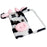 For Google Pixel 9 Pro Fold 5G Case Fluffy Cute Cow Winter Plush Inner TPU Phone Cover - Black - 3