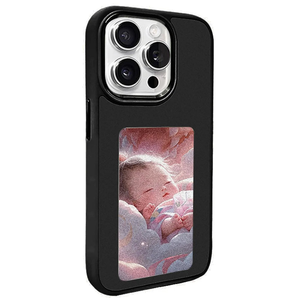 For iPhone 13 Pro Max E Ink Case PC + TPU Phone Cover NFC 3 Color Display Transfer Photos - 1