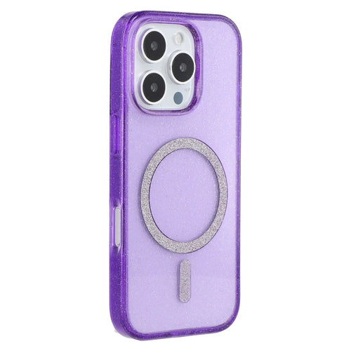 For iPhone 16 Pro Max Case Compatible with MagSafe 2.0mm PC + TPU Glitter Phone Cover - Purple - 1