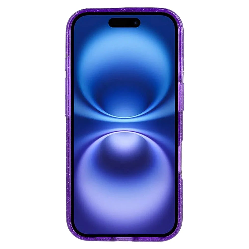 For iPhone 16 Case Compatible with MagSafe 2.0mm PC + TPU Glitter Phone Cover - Purple - 2